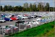 Storage of cars at logistic terminal